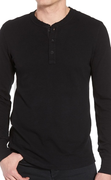 rag & bone Other - Rag & Bone black classic cotton slim fit Henley